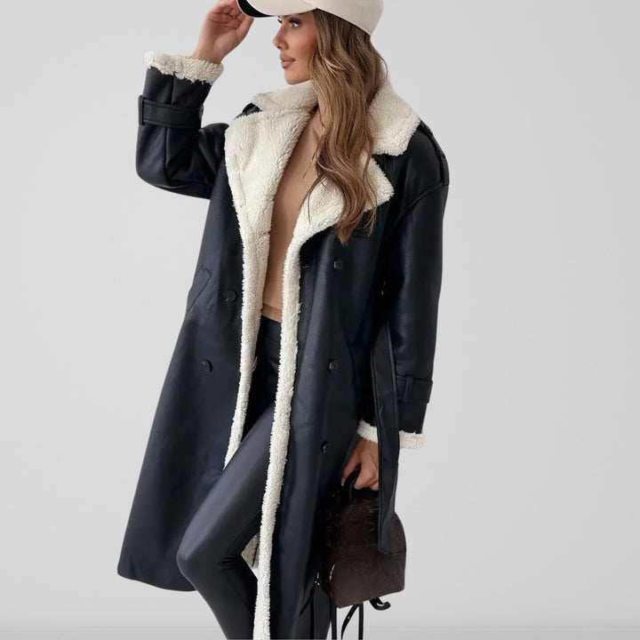 Lewis | Women’s longline faux shearling coat