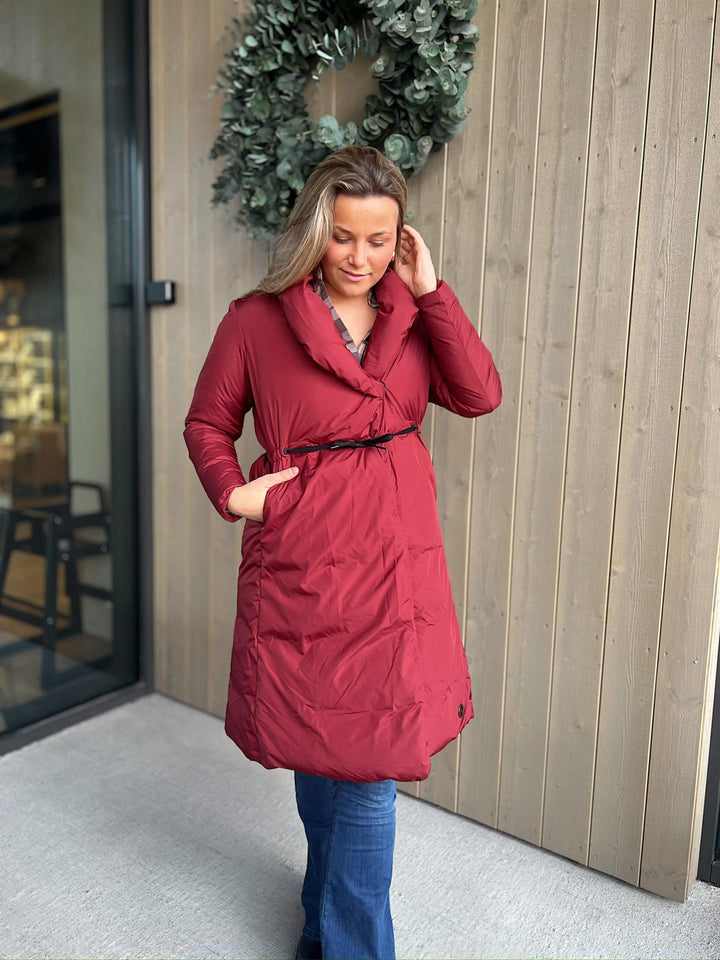 Charisse | Women’s wrap coat with a relaxed silhouette and sculpted shawl collar