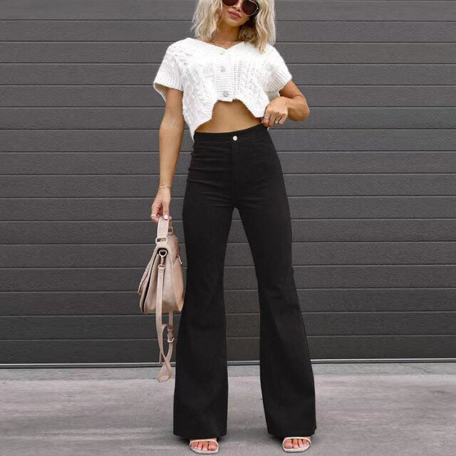 Clare | Women’s flared trousers with classic silhouette and versatile styling