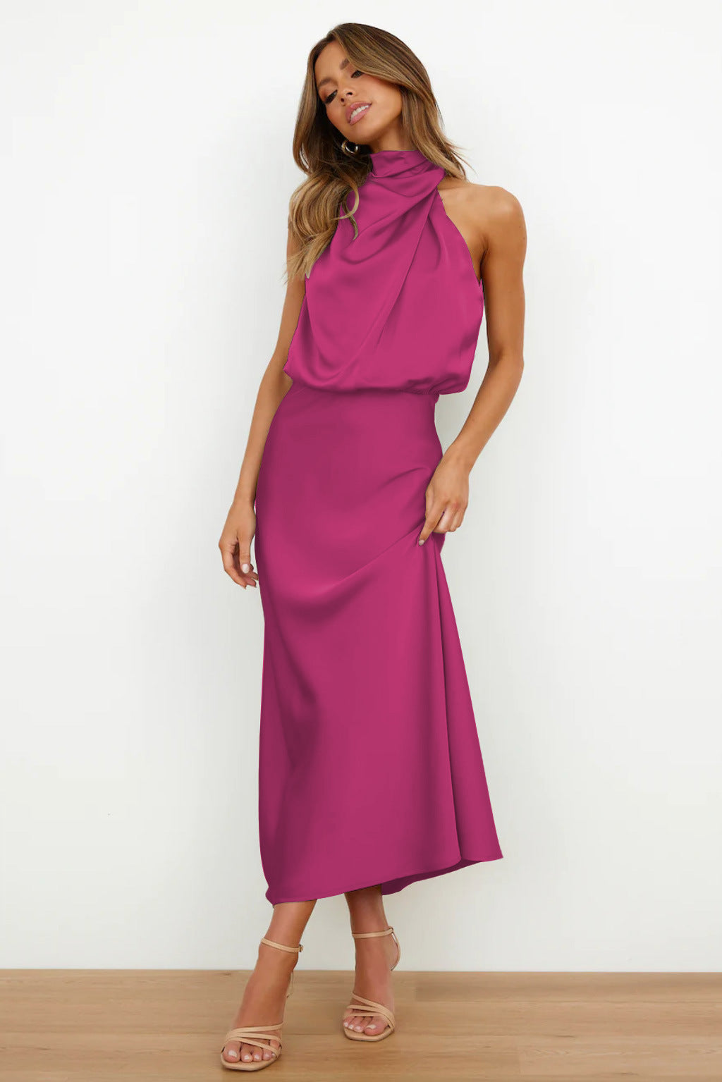 Quentin | Women's neck drape dress