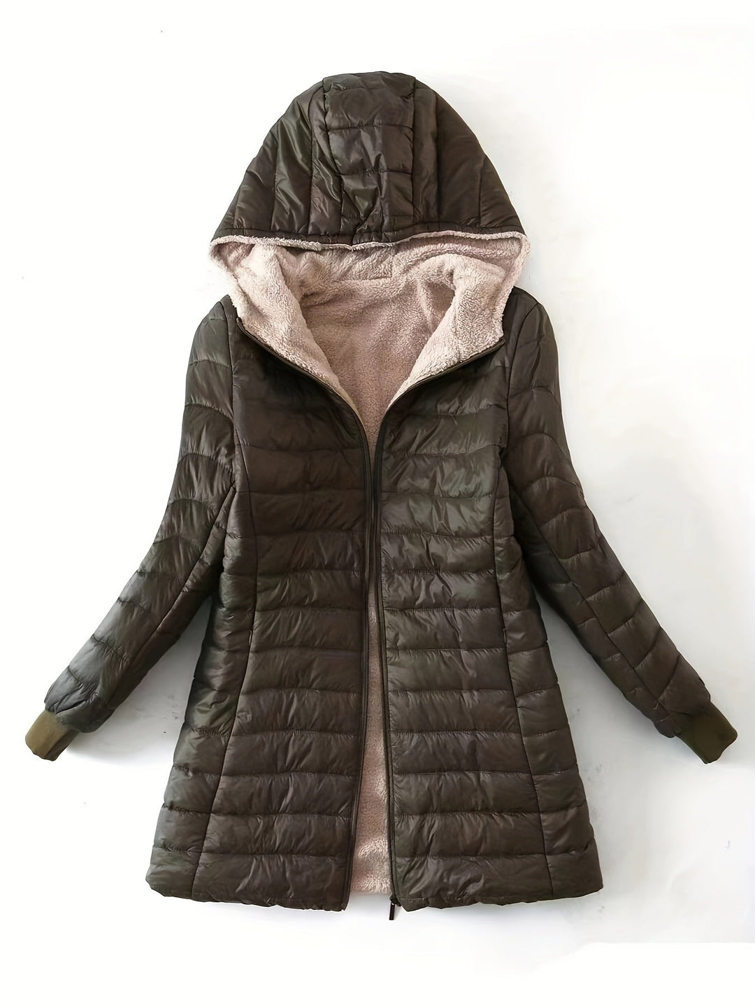 Jessie | Women’s quilted mid-length hooded jacket