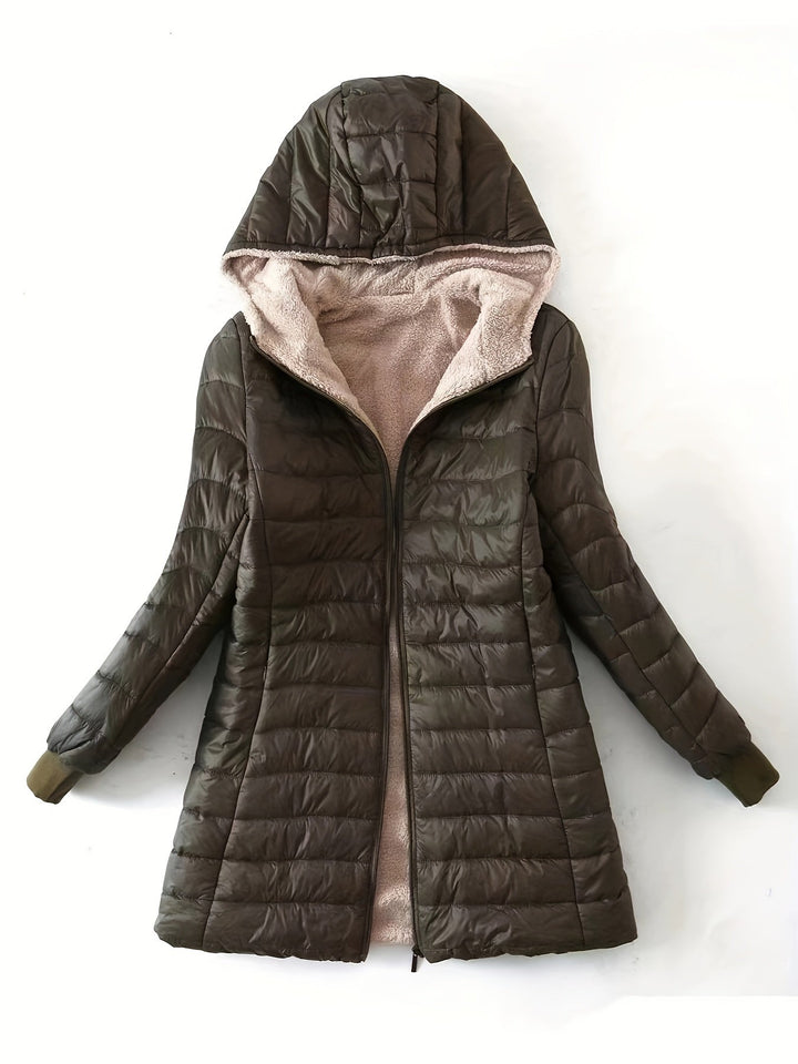 Jessie | Women’s quilted mid-length hooded jacket
