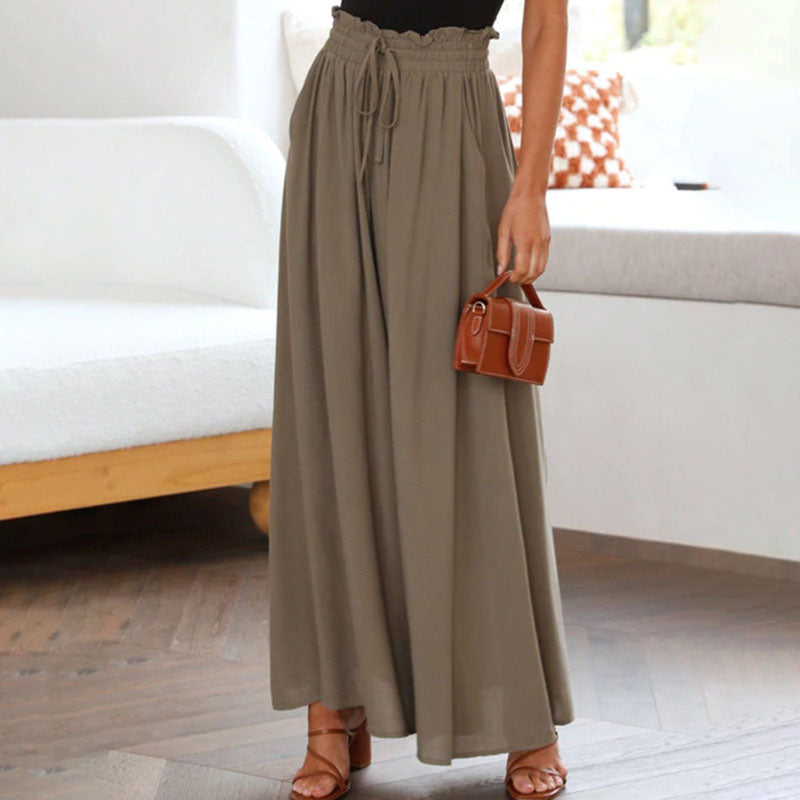 Sofia | High-waist linen wide-leg pants