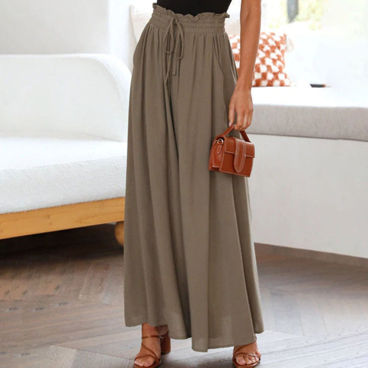 Sofia | High-waist linen wide-leg pants