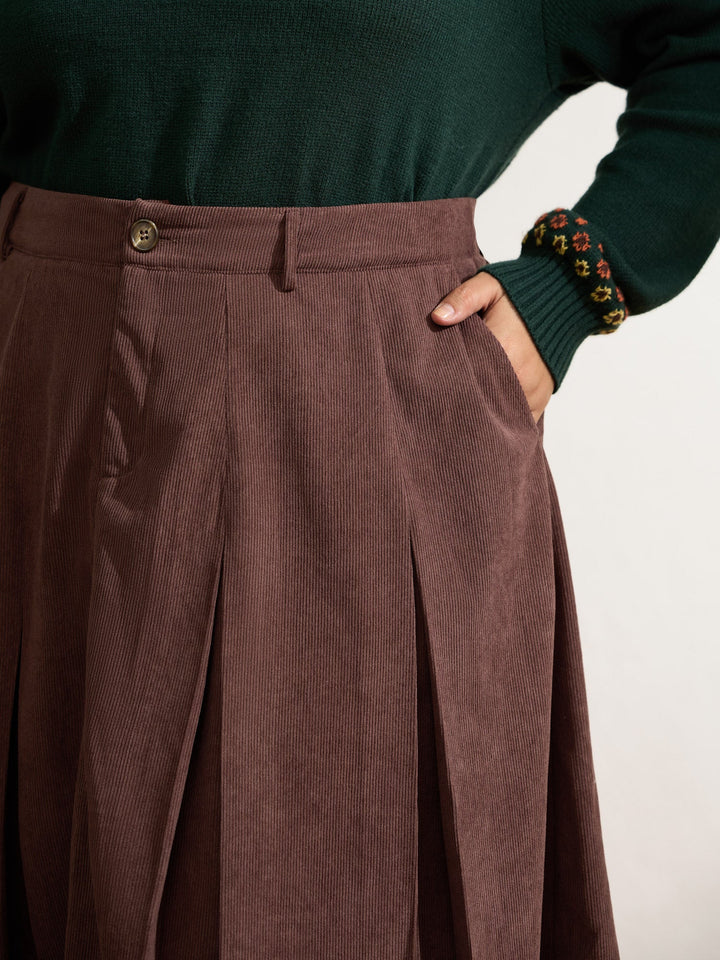 Dona | Women’s pleated waist-defining midi skirt