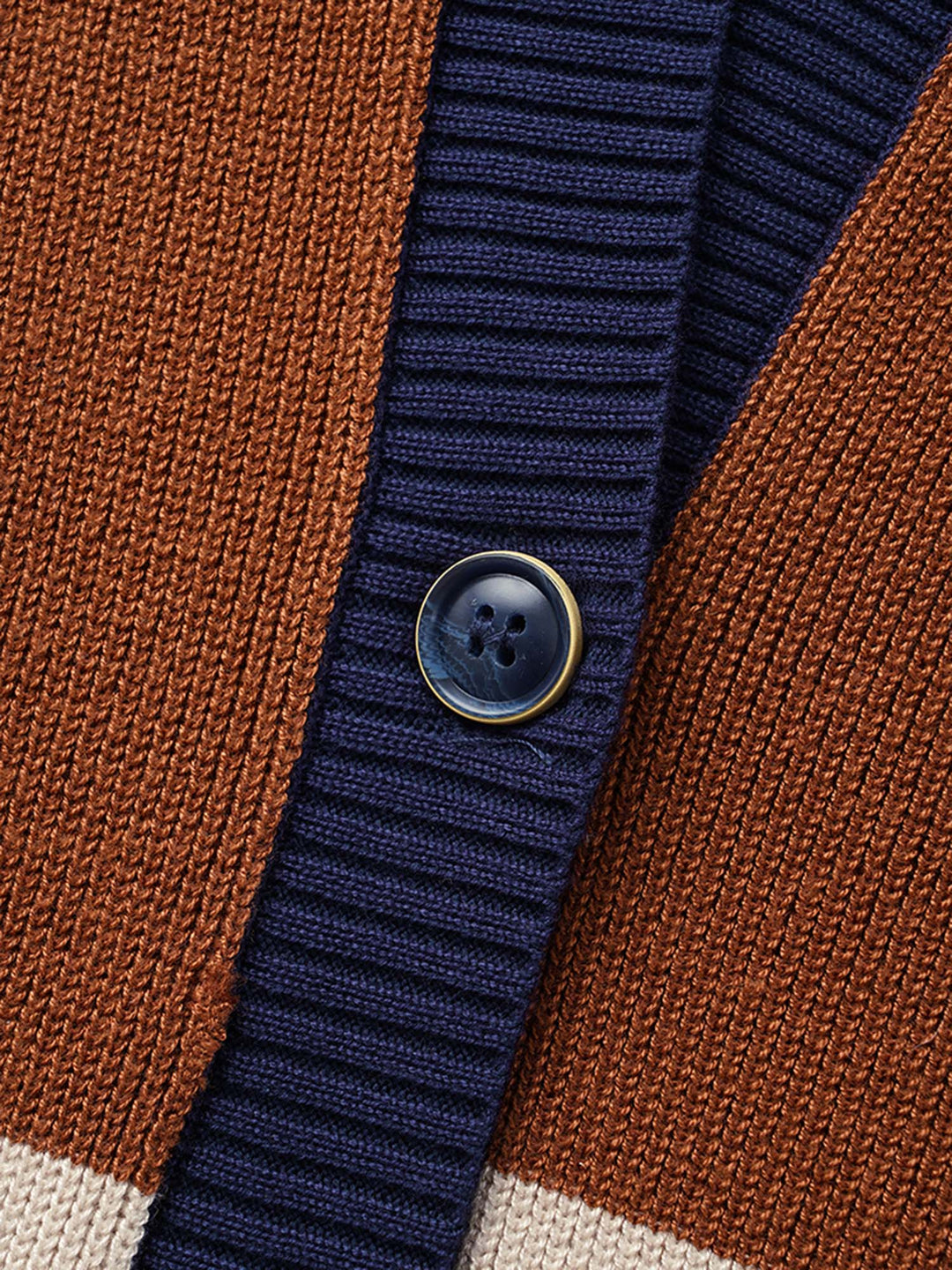 Gemma | Women’s color block hooded knit cardigan with patch pockets