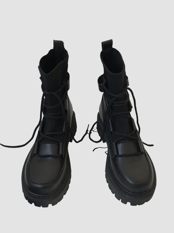 Maeve | Women’s faux leather lace-up platform combat boots