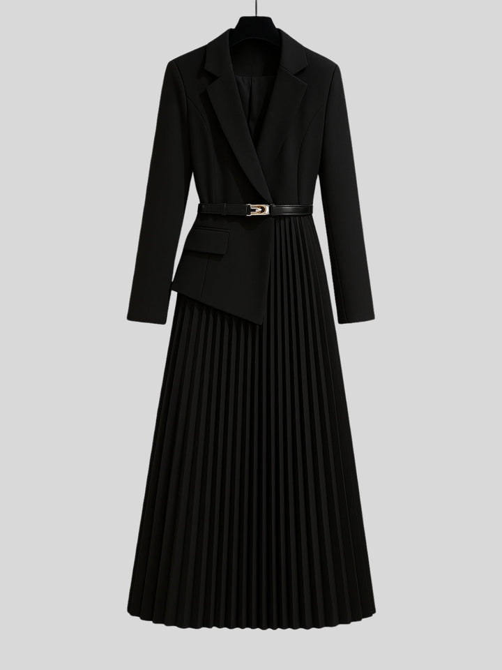 Vera | Women’s slim suit dress with belt and button closure