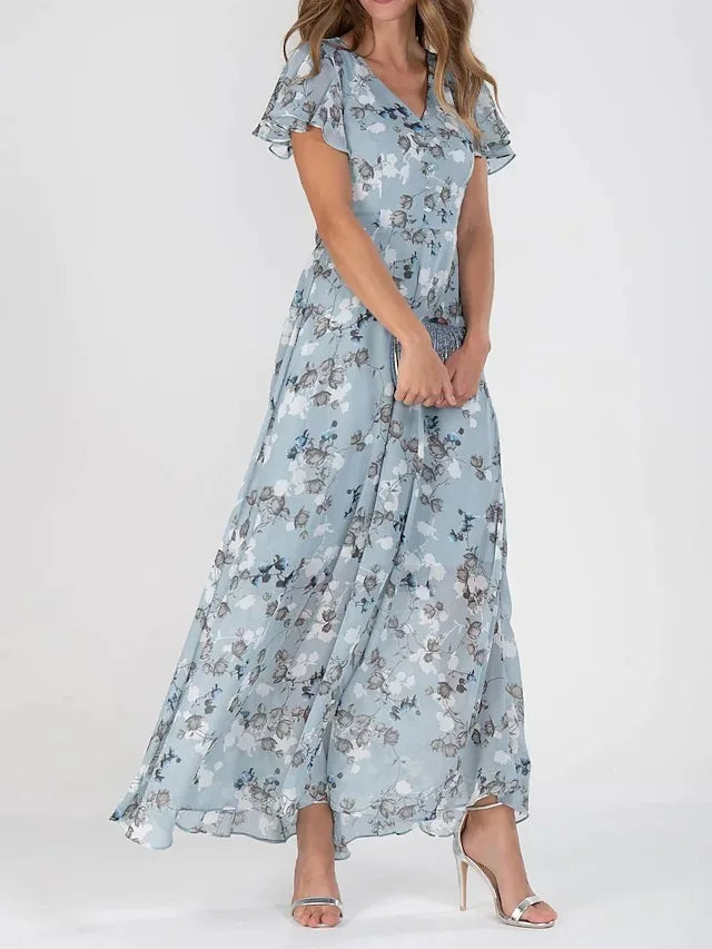 Aurelia | Women's dress with flutter sleeves
