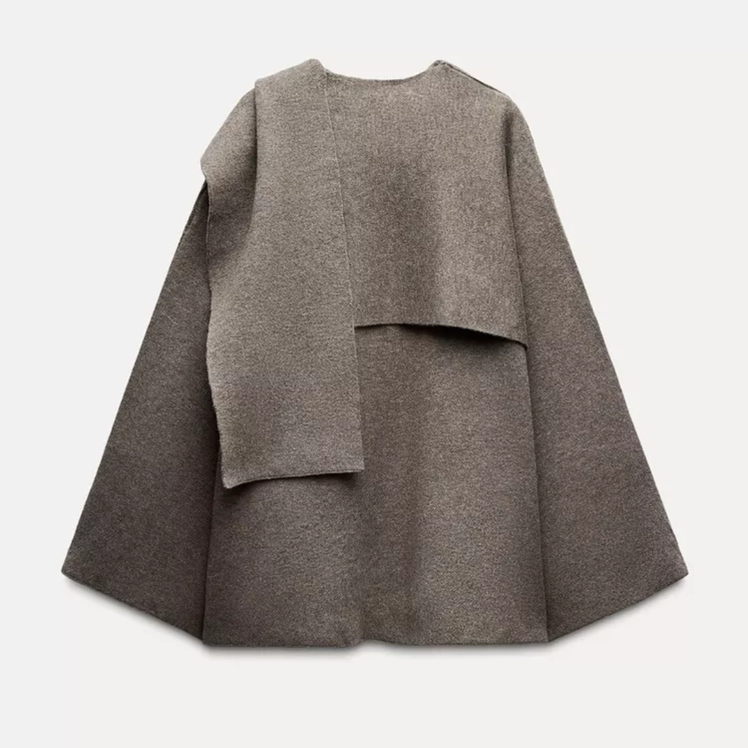 Shane | Women’s cape coat with asymmetrical cut and flowing shape