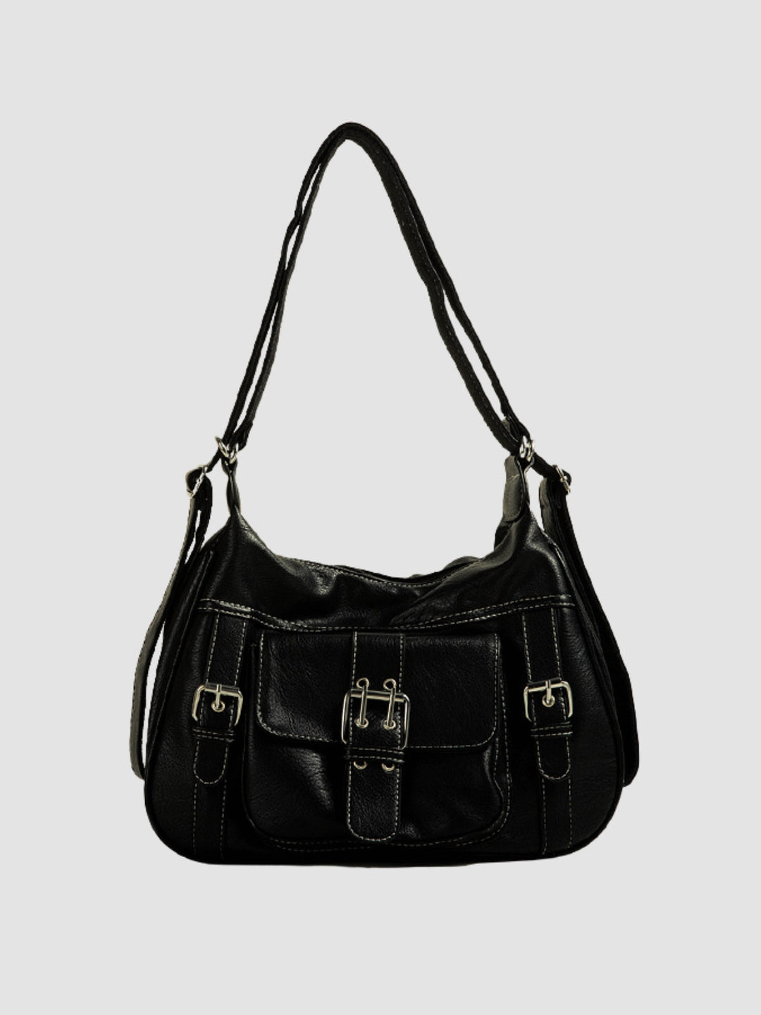 Lilia | Women’s medium shoulder bag with zipper closure and belt detail