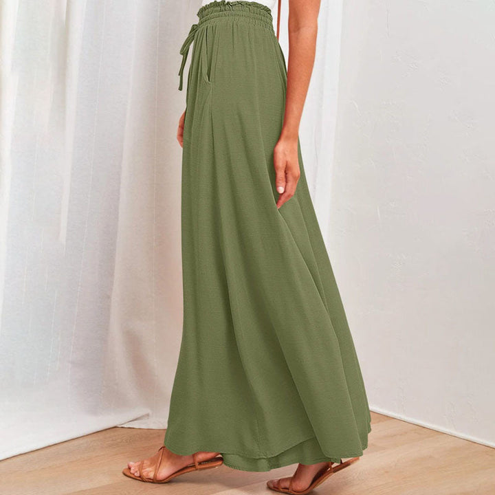 Sofia | High-waist linen wide-leg pants