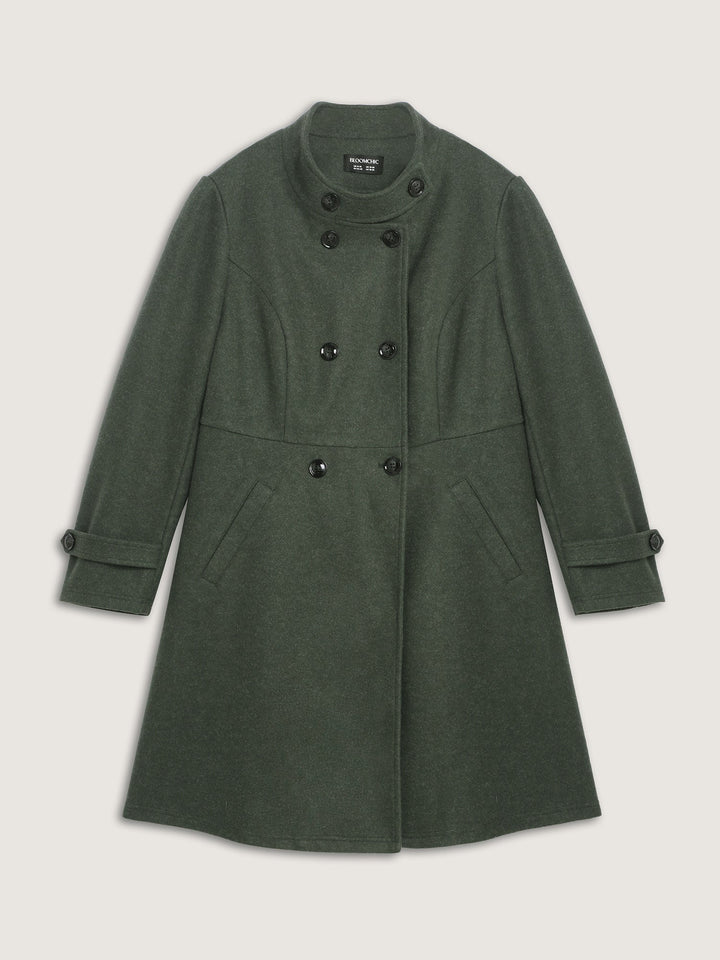 Tiffany | Women’s double button pocket solid coat