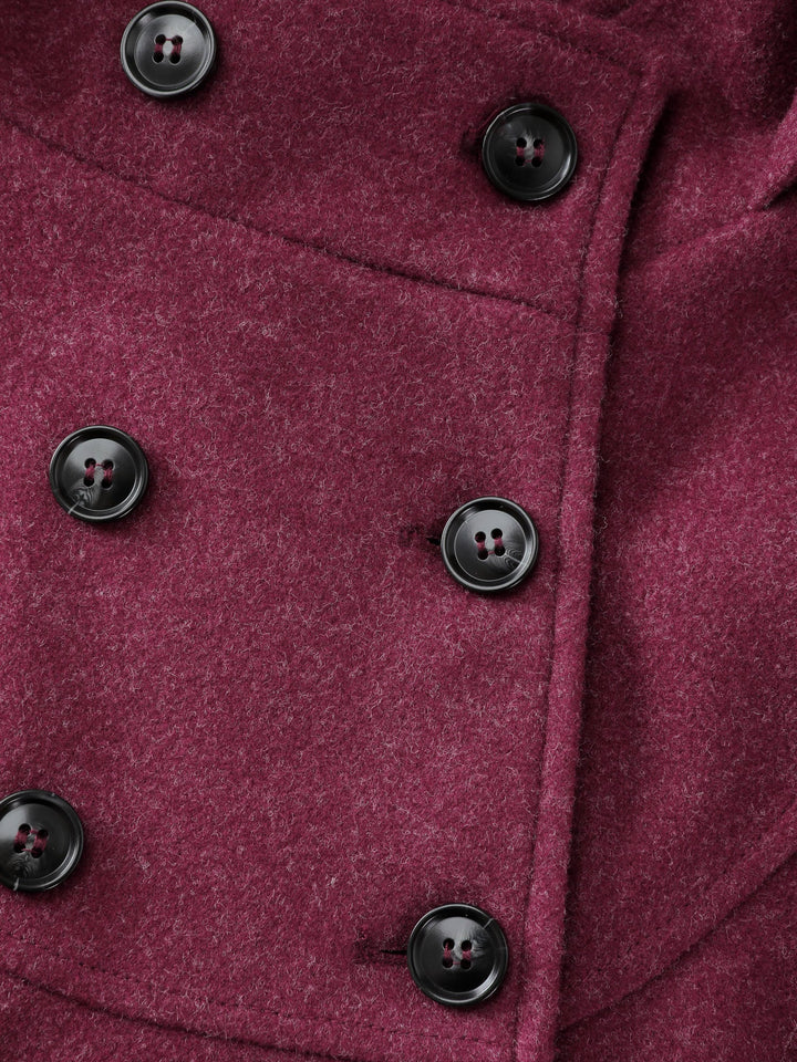 Danise | Women’s hooded pleated pockets waist-defining coat