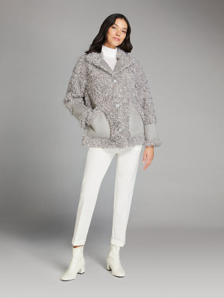 Daniela | Women’s curly faux shearling jacket