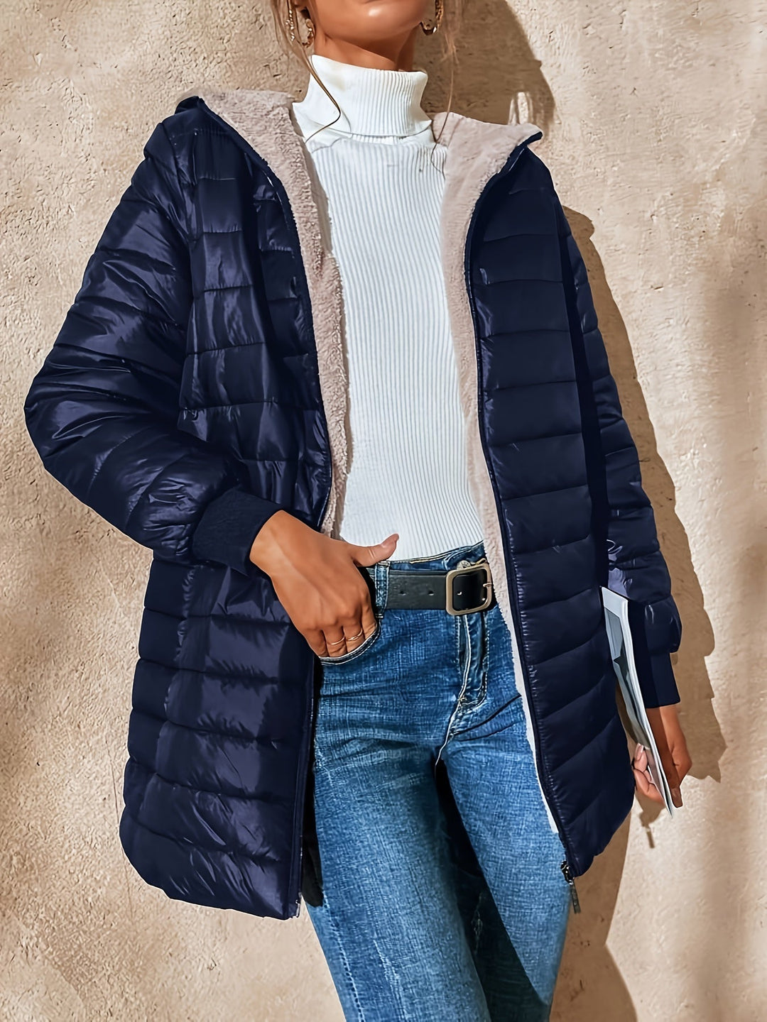 Jessie | Women’s quilted mid-length hooded jacket