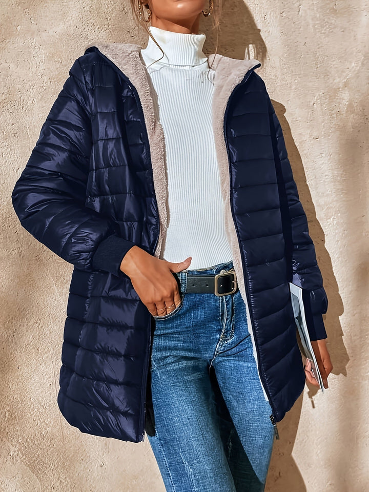 Jessie | Women’s quilted mid-length hooded jacket