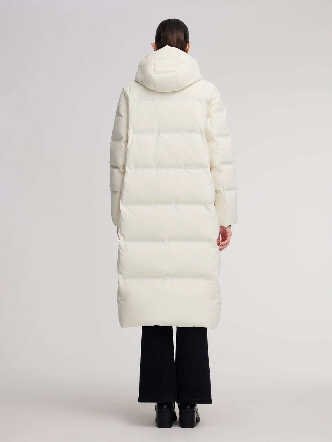 Corvyn | Women’s long hooded winter coat with a streamlined thermal silhouette