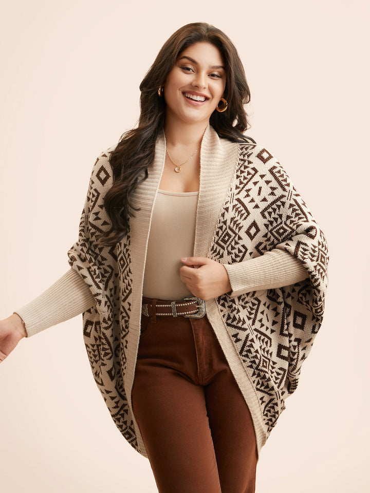 Dimples | Women’s geometric dolman sleeve cardigan
