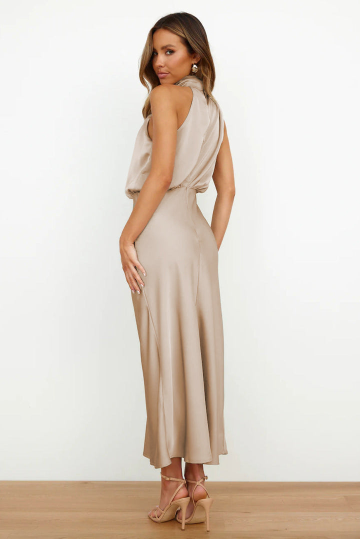 Quentin | Women's neck drape dress