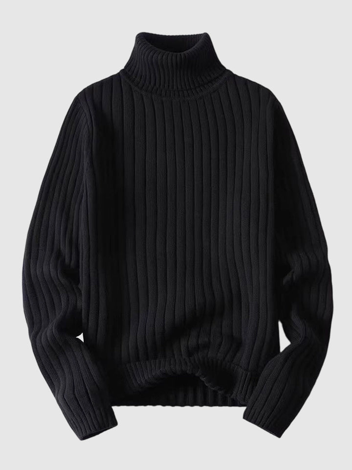 Elvin | Men’s high-neck cotton knit sweater with a clean seasonal silhouette