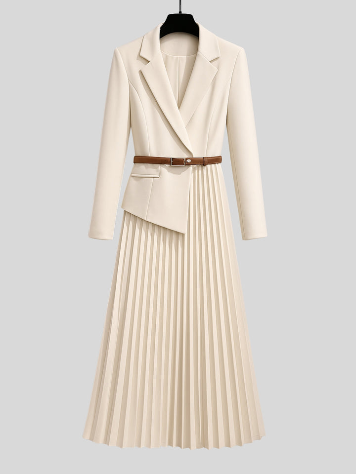 Vera | Women’s slim suit dress with belt and button closure