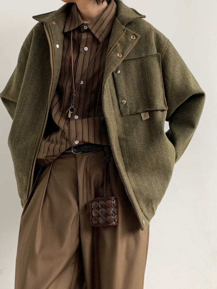 Alison | Women’s long coat with lapel collar and button closure