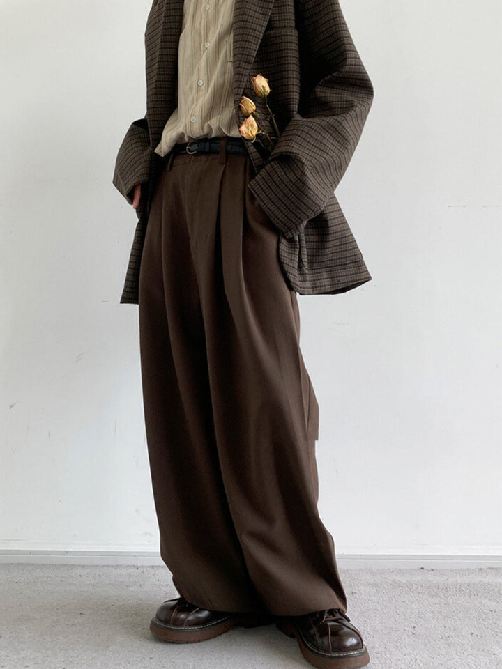 Mitch | Women’s wide-leg trousers with pleated front and relaxed cut