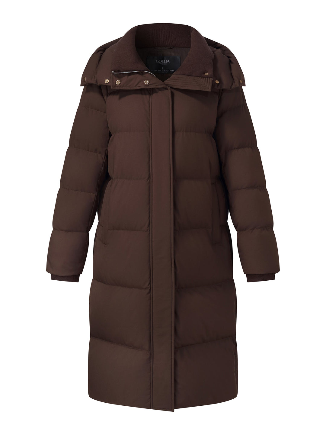 Ellyn | Women’s long winter coat with an H-line silhouette and detachable hood