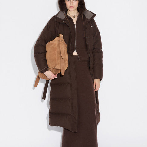 Jazmine | Women’s longline wool-blend down coat