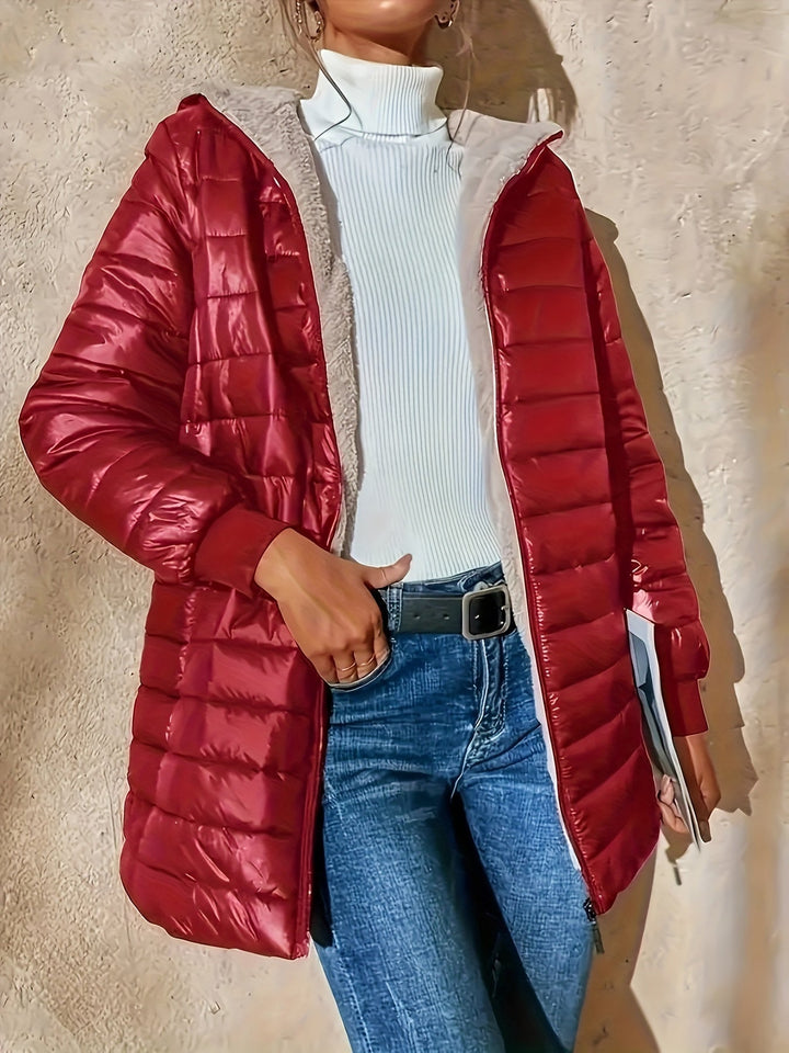 Jessie | Women’s quilted mid-length hooded jacket