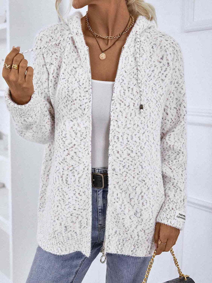 Sadie | Women’s zip-up cardigan with hood and casual cut