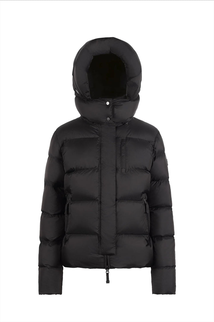 Marlen | Women’s short jacket with detachable hood and structured shaping