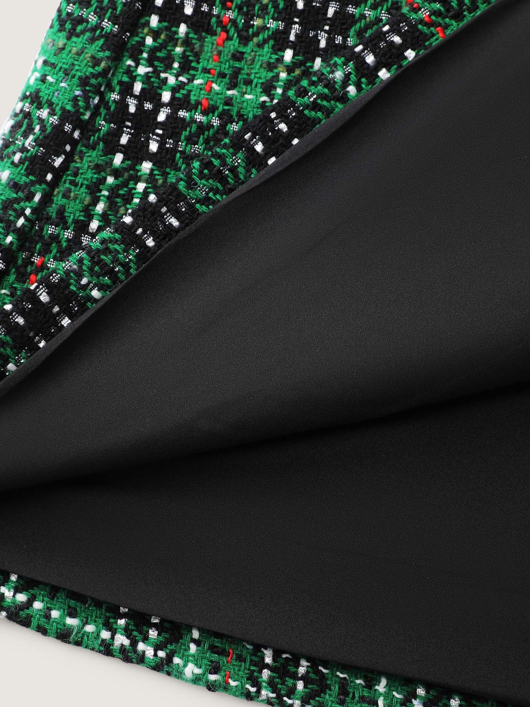 Winona | Women’s tweed plaid double button jacket