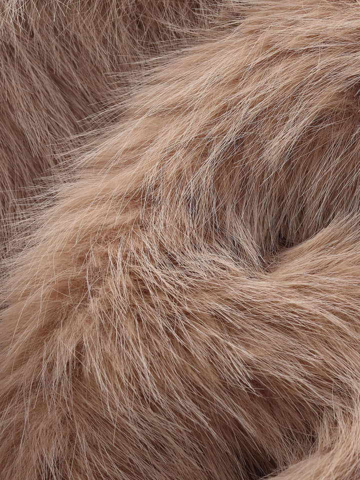 Dalynn | Women’s plush V-neck coat with a soft, structured cropped silhouette