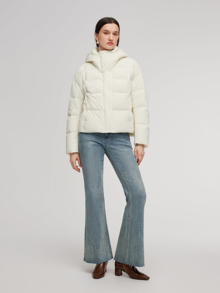 Scout | Women’s short puffer jacket with soft sculpted hood