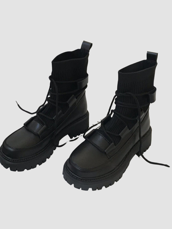 Maeve | Women’s faux leather lace-up platform combat boots