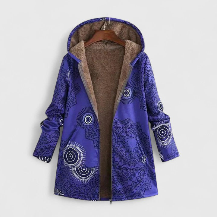 Pearl | Women’s printed hooded fleece-lined coat