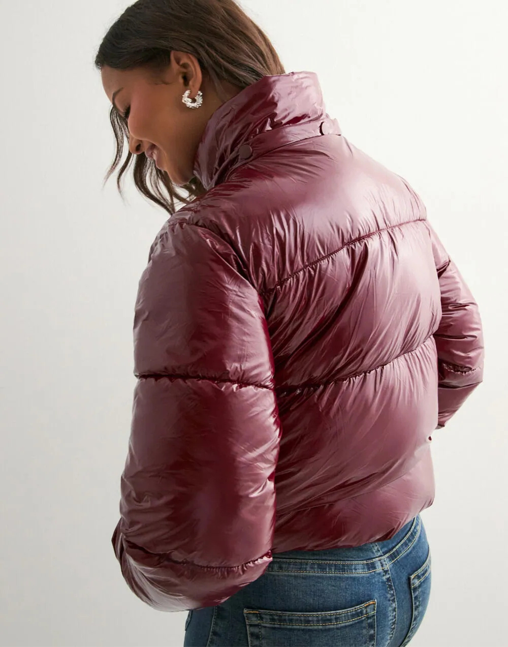 Kora | Women’s glossy puffer jacket with hood