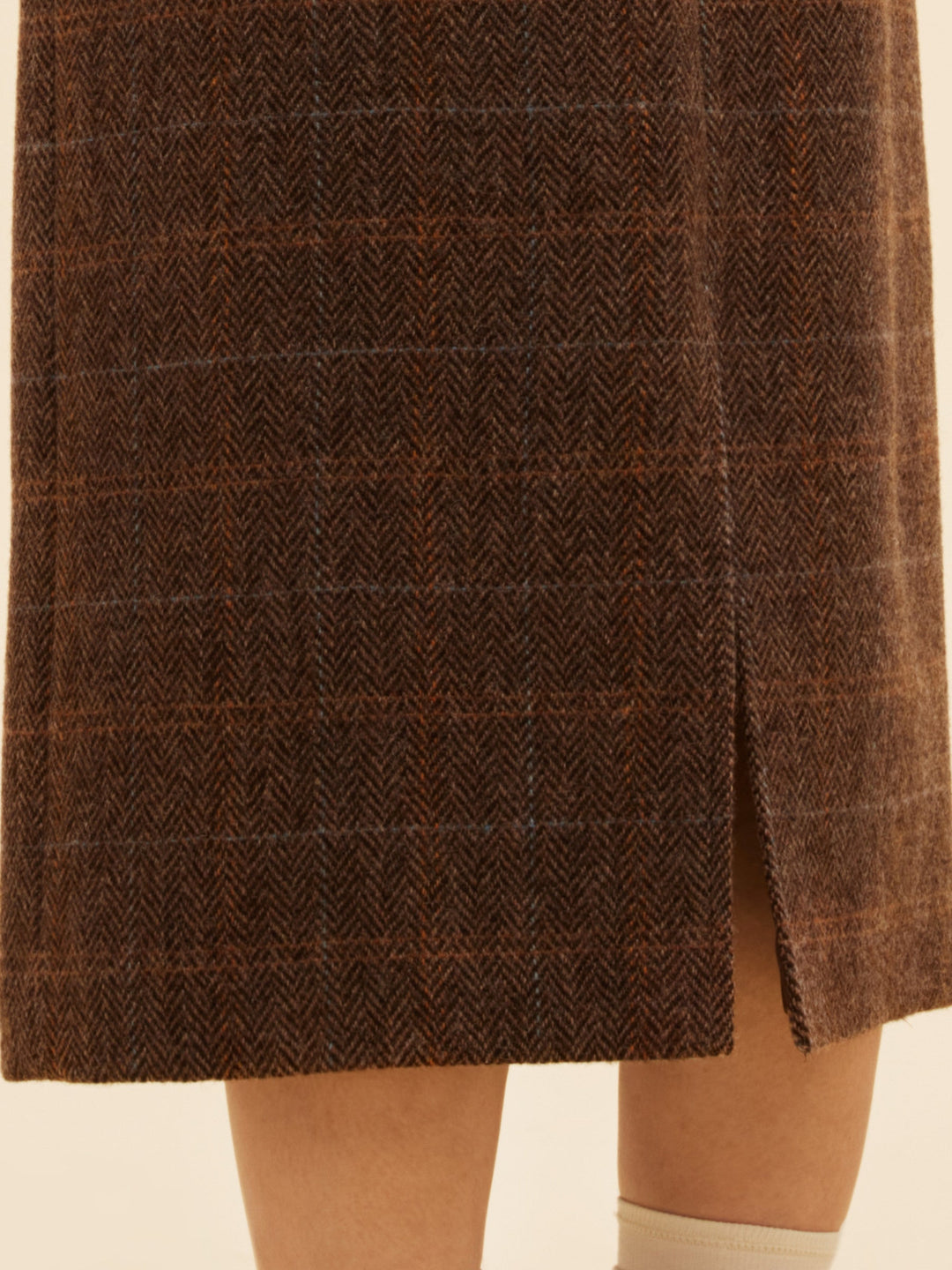 Harmony | Women's wool plaid column midi skirt