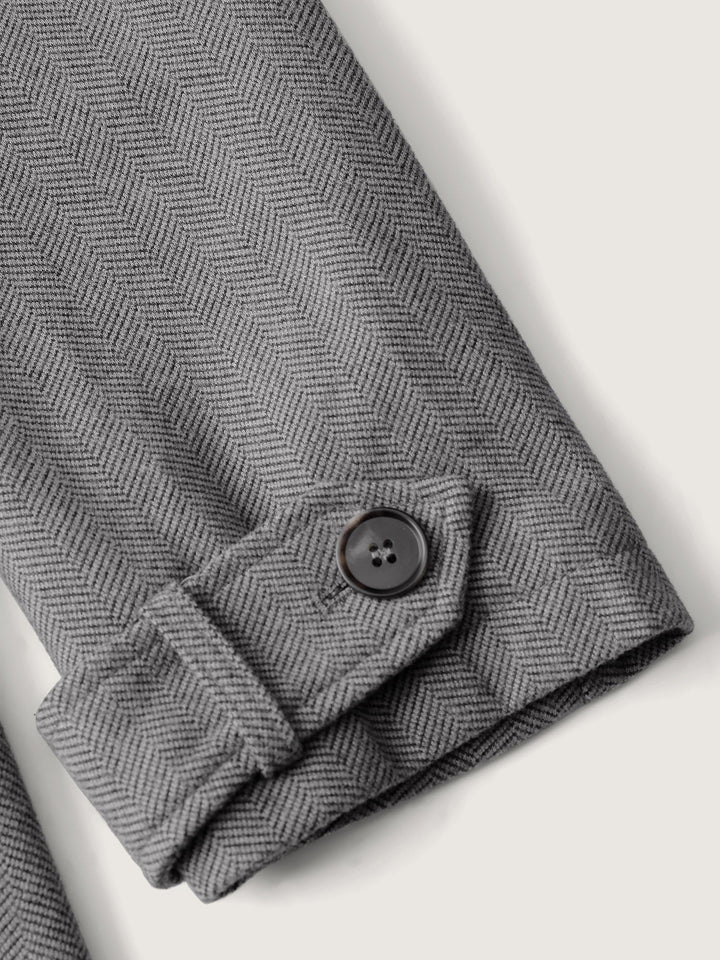 Tracey | Women’s herringbone button belted lined coat