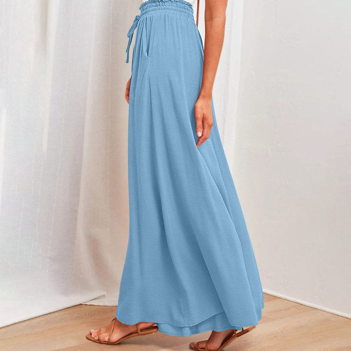 Sofia | High-waist linen wide-leg pants