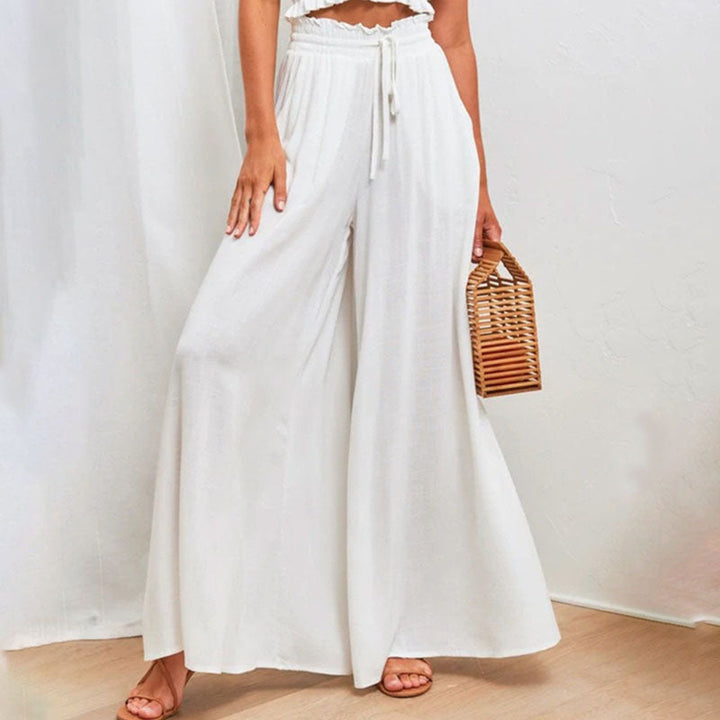 Sofia | High-waist linen wide-leg pants