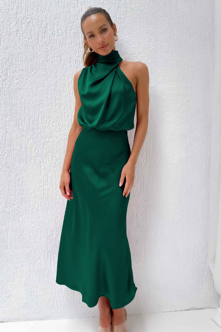 Quentin | Women's neck drape dress