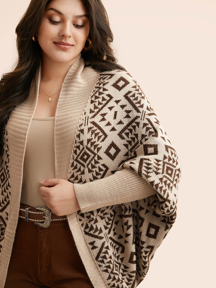 Dimples | Women’s geometric dolman sleeve cardigan