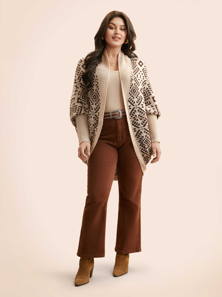 Dimples | Women’s geometric dolman sleeve cardigan