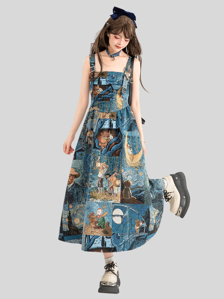 Chelsea | Women’s jacquard midi dress with A-line silhouette and floral pattern