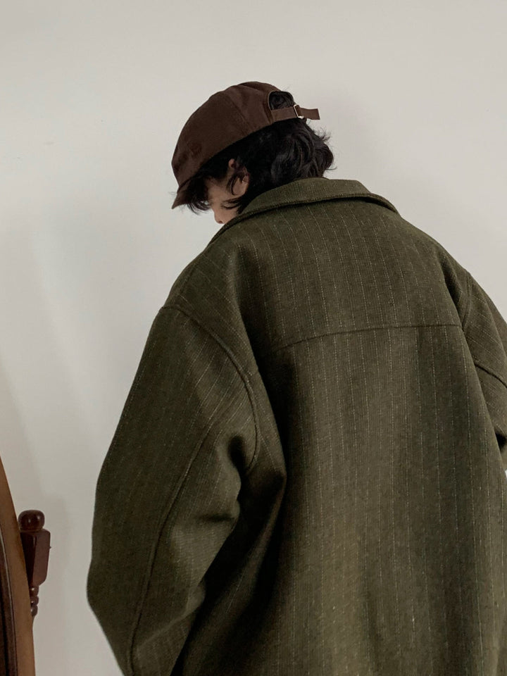 Alison | Women’s long coat with lapel collar and button closure
