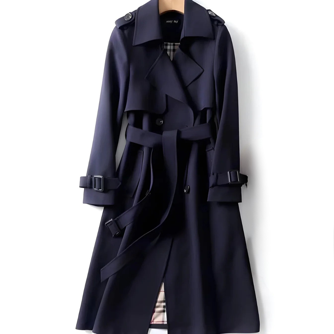 Arnie | Women’s tailored trench coat with adjustable belt