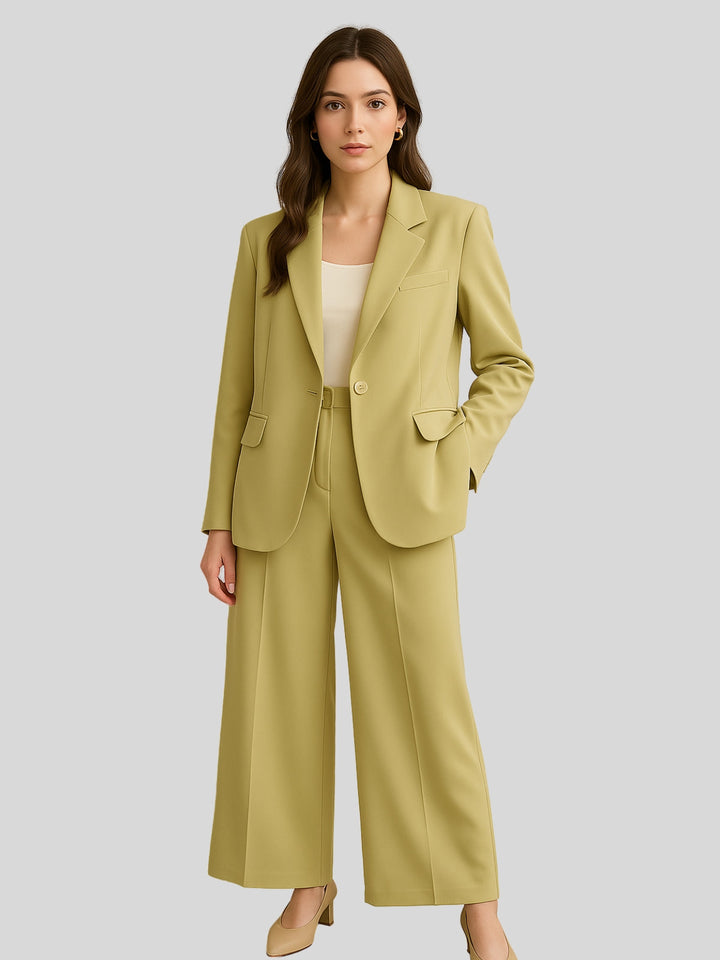 Zadie | Women’s casual two-piece suit with long sleeves and elastic waist trousers